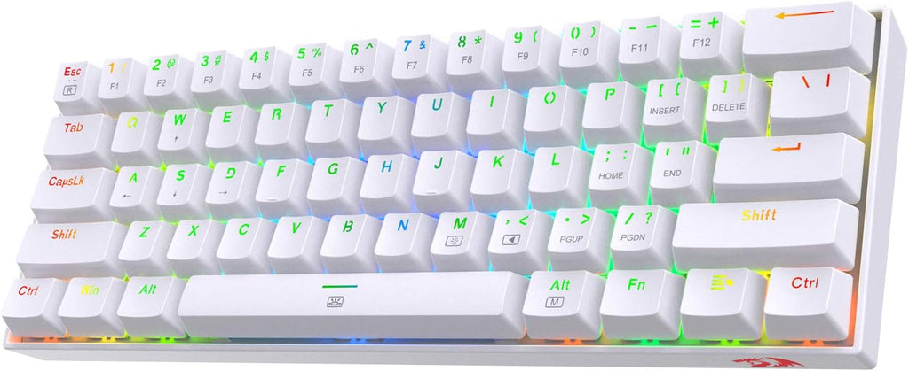 White 61 Keys Compact Mechanical Keyboard with Brown Switch, Pack of 2 L888