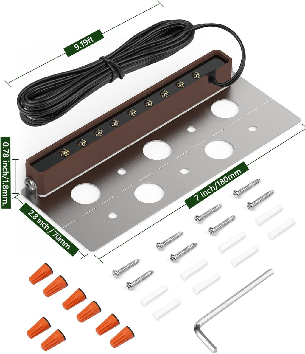 8-Pack 7 Inch LED Hardscape Lighting, IP68 Waterproof, Low Voltage 12-36V AC/DC Landscape Lighting Outdoor Step Lights, 2700K Warm White R9670