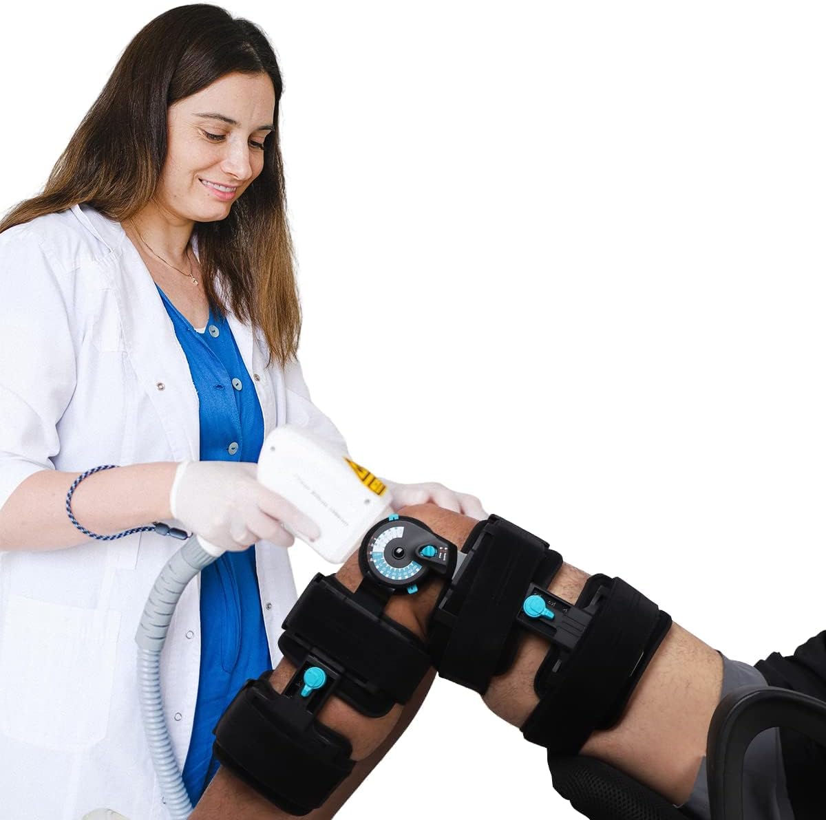 Hinged Post Op Knee Brace Adjustable ROM Leg Stabilizer M265