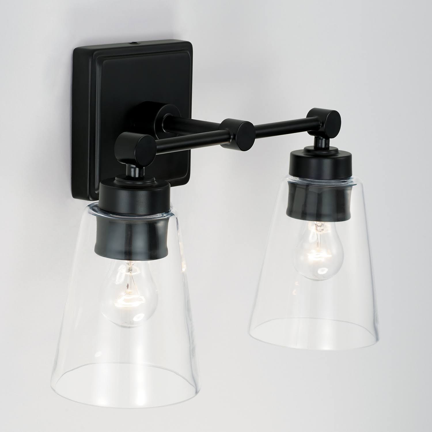 2 Light Vanity Matte Black V64228