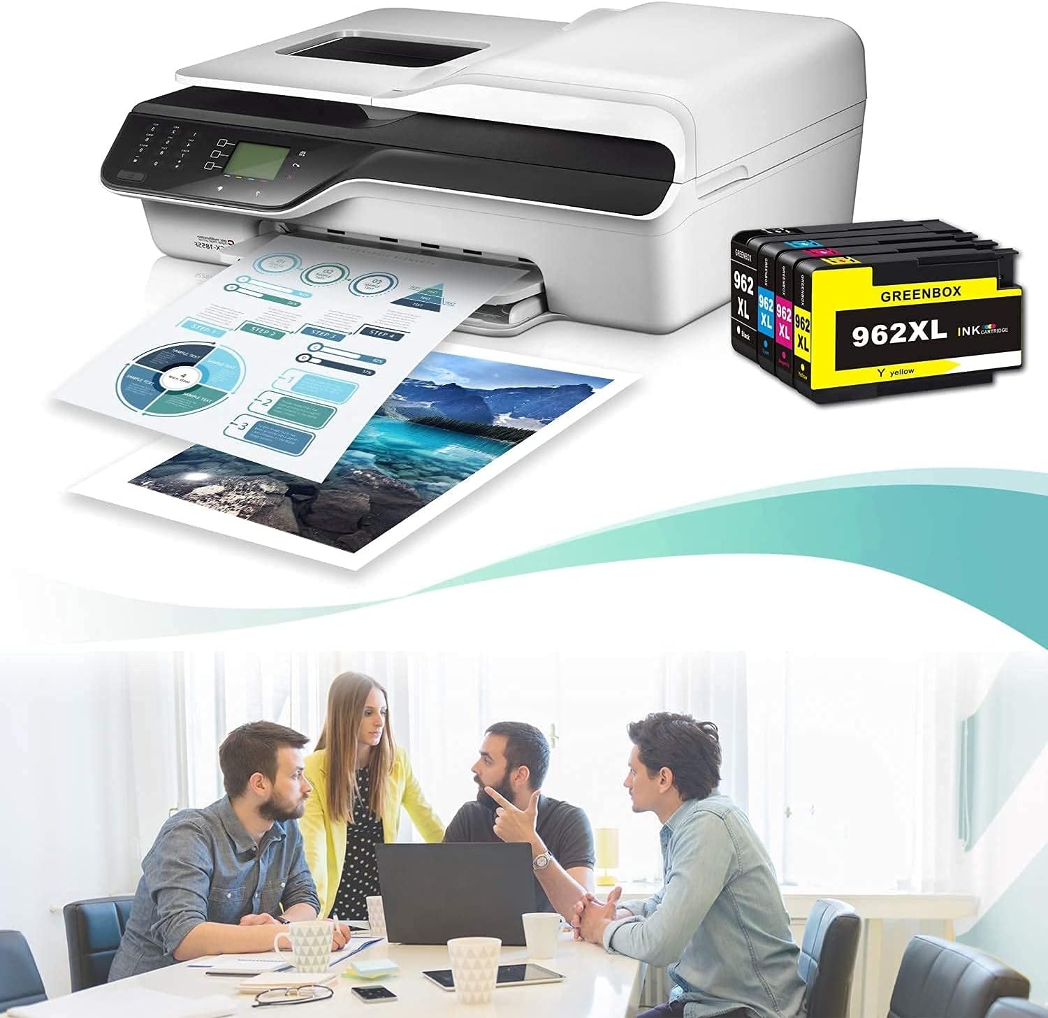 Remanufactured Ink Cartridge Pack of 2 for HP 962 XL Printer N97887