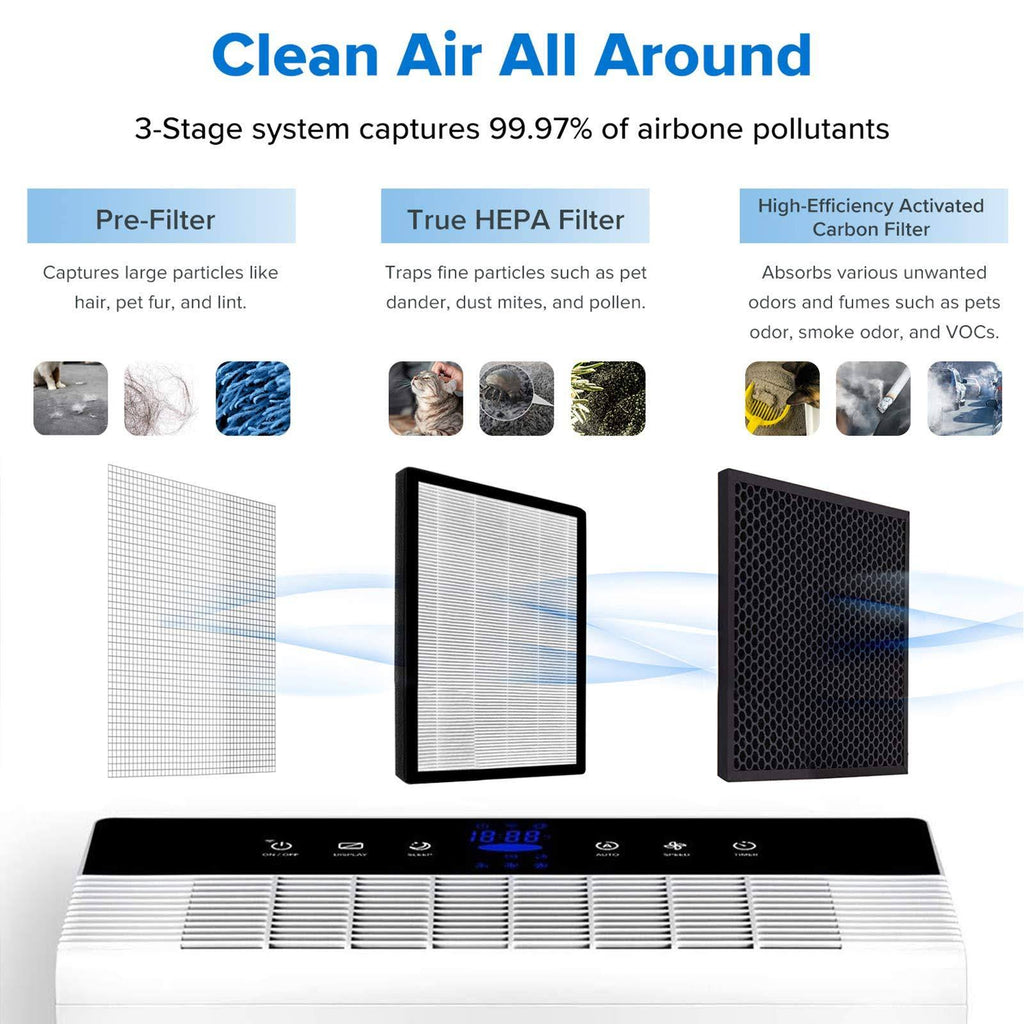 Smart WiFi Air Purifier with True HEPA Filter M160