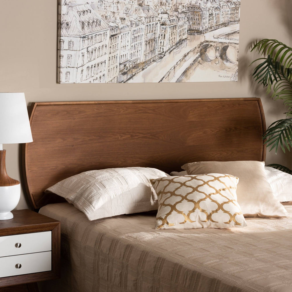 King Size Ash Walnut Finished Wood Headboard E3053