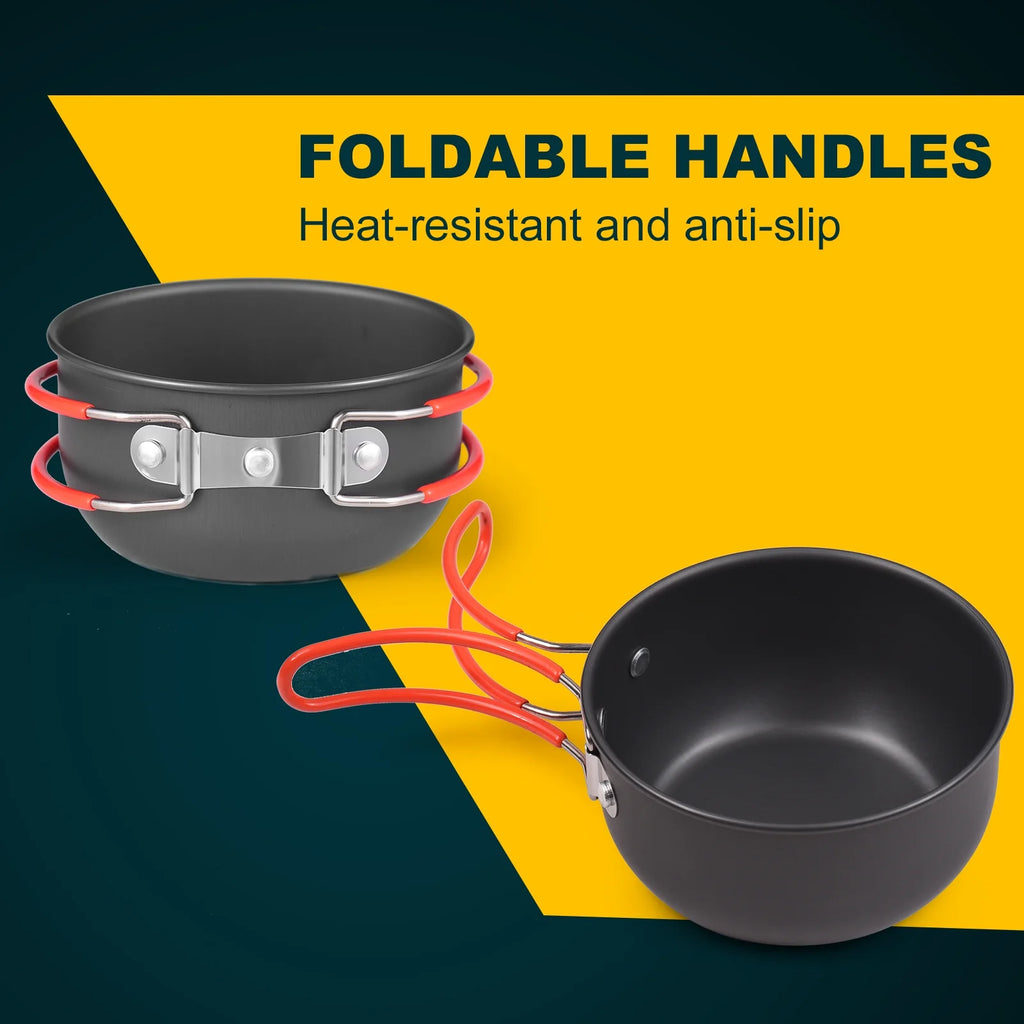 Camping Cookware Mess Kit with Camping Stove N84212