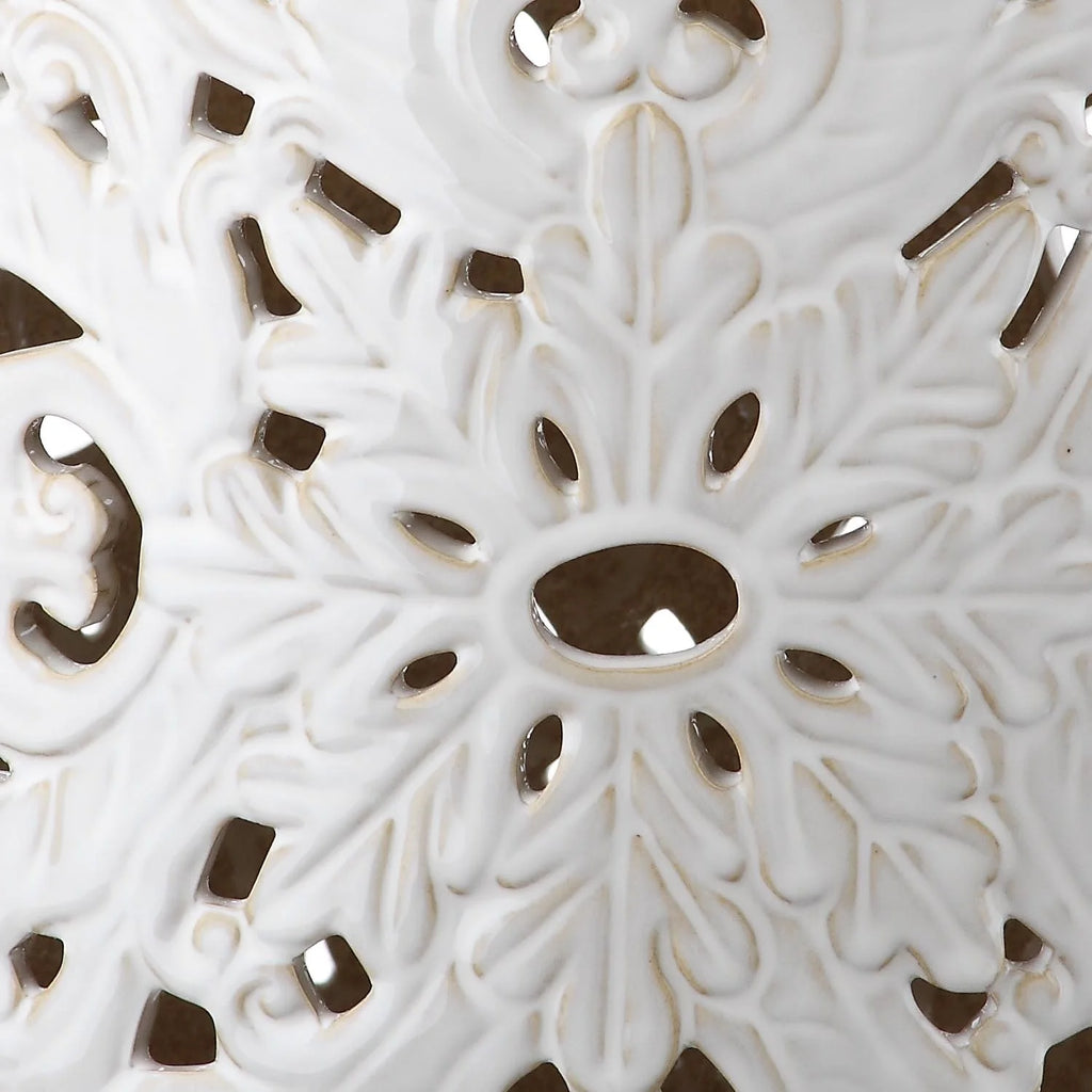 White Patio Stool D614023