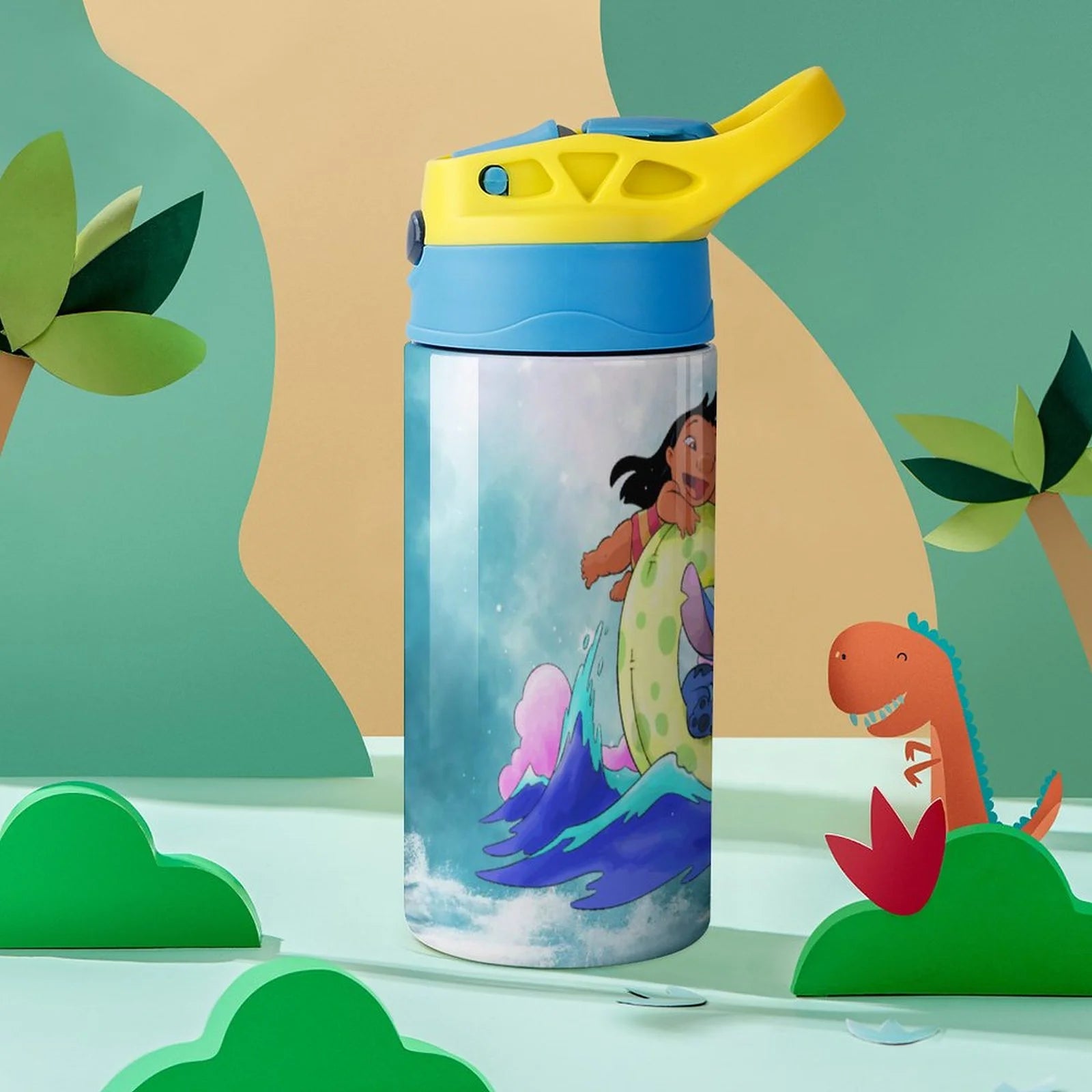 Stainless Steel Vacuum Insulated Water Bottle With Straw D4219