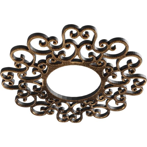 Antiqued Bronze PVC Pierced Ceiling Medallion Y5127