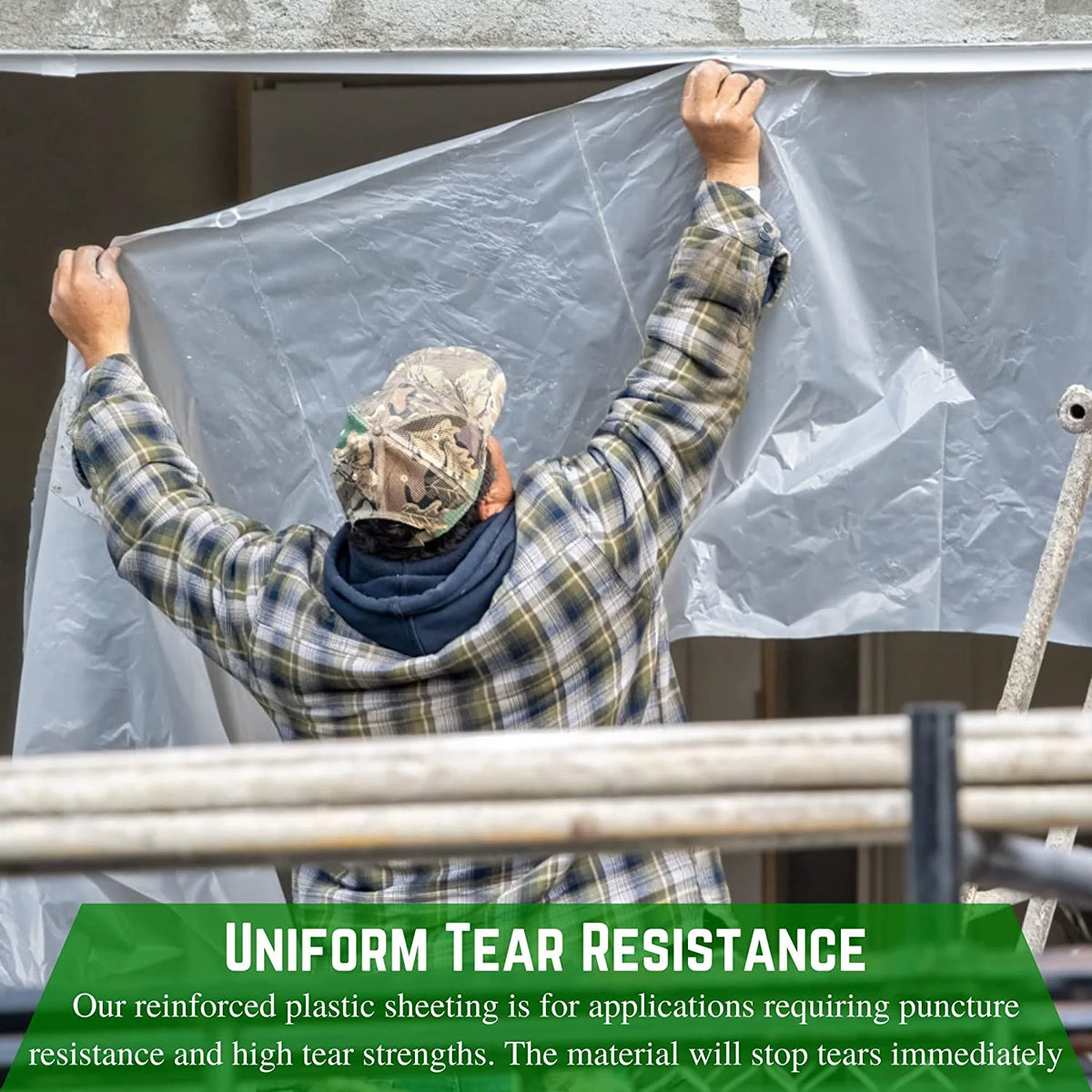 10 Mil UV-Rated Clear Polyethylene Sheeting Roll V835