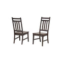 Gray & Brown Wood Slatback Dining Chairs (Set of 2) X2354
