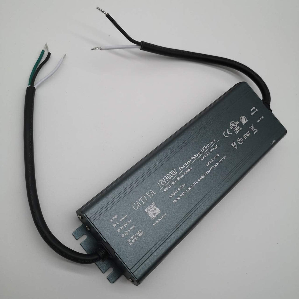 12V 300W LED Driver Transformer, IP67 Waterproof, Pack of 2 G717759