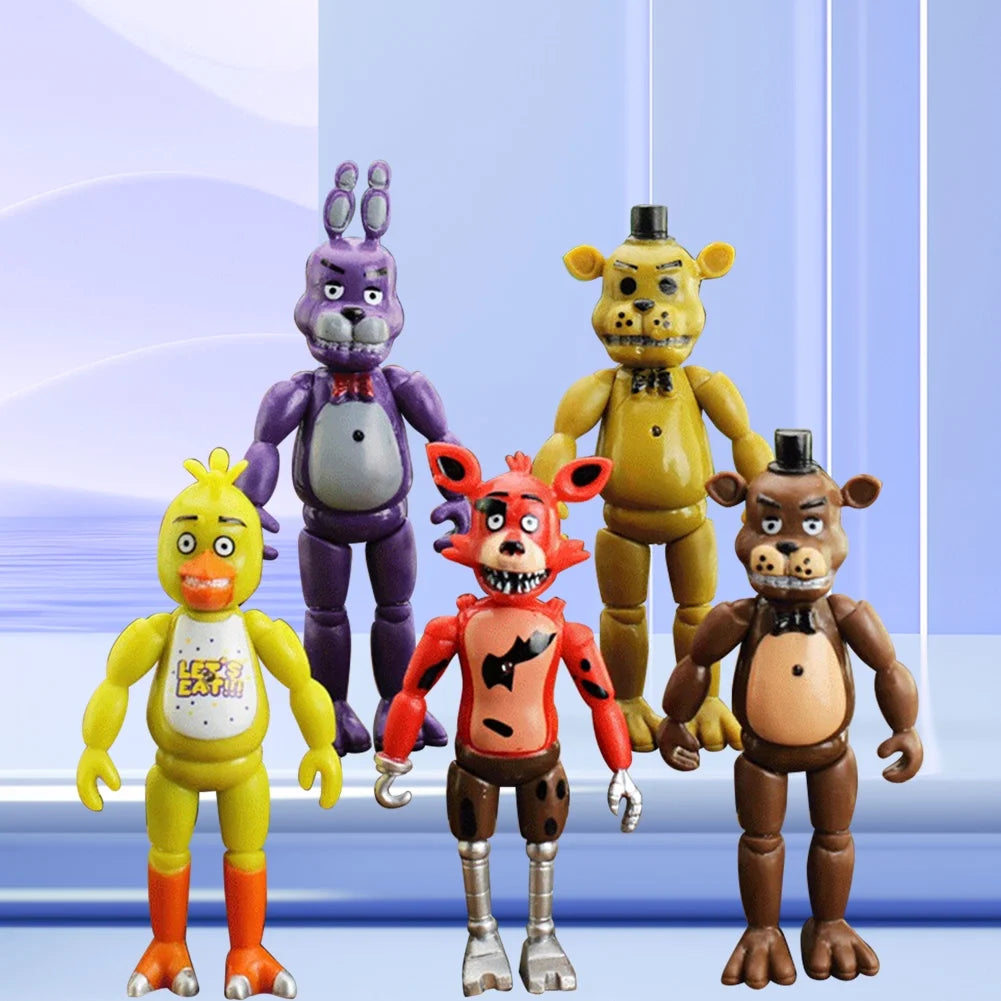 5Pcs/Set Five Nights At Freddy's Action Figures Movable Toys U758663