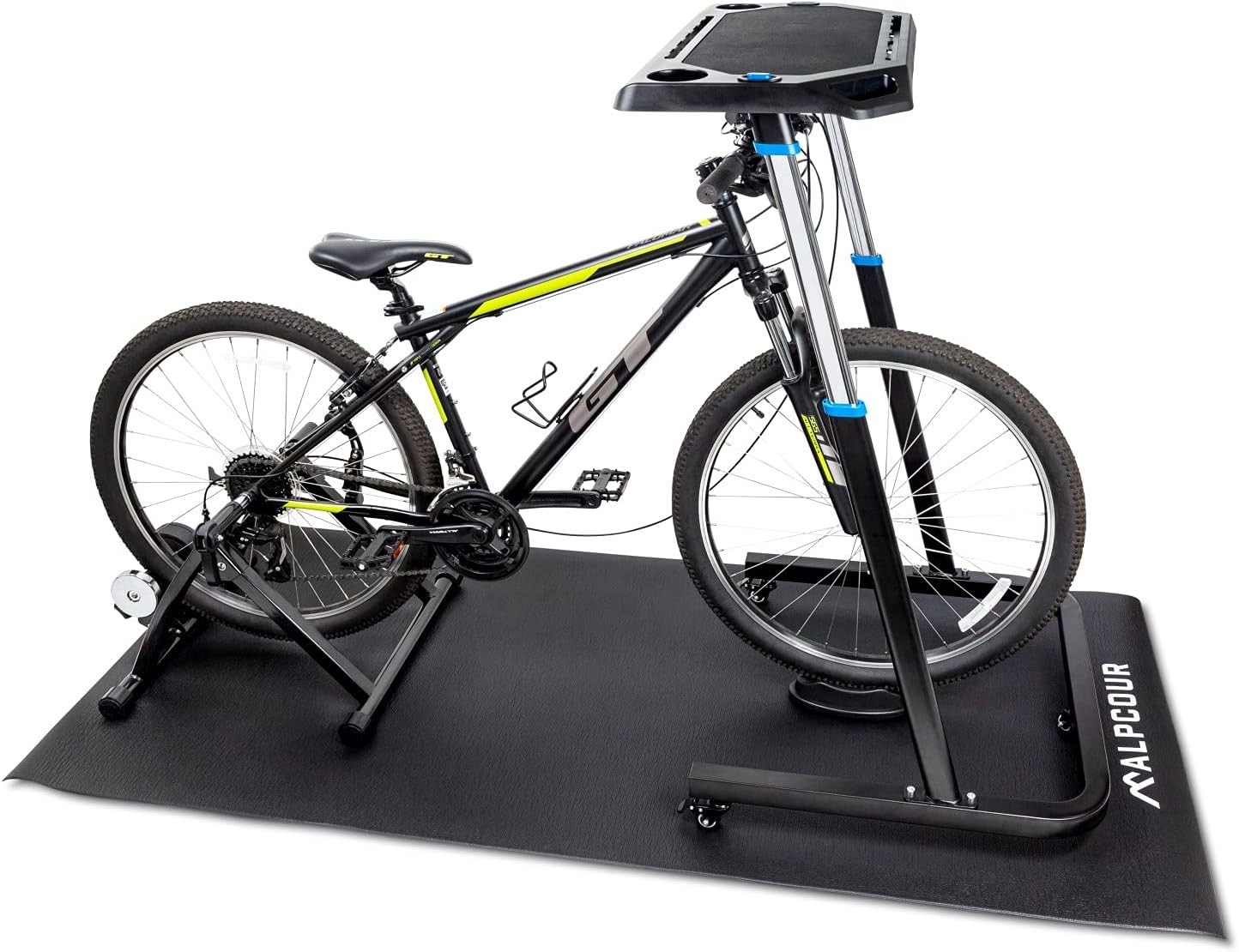 Bike Trainer Mat 36”x78” Water-resistant Anti-slip Noise Insulation T2965