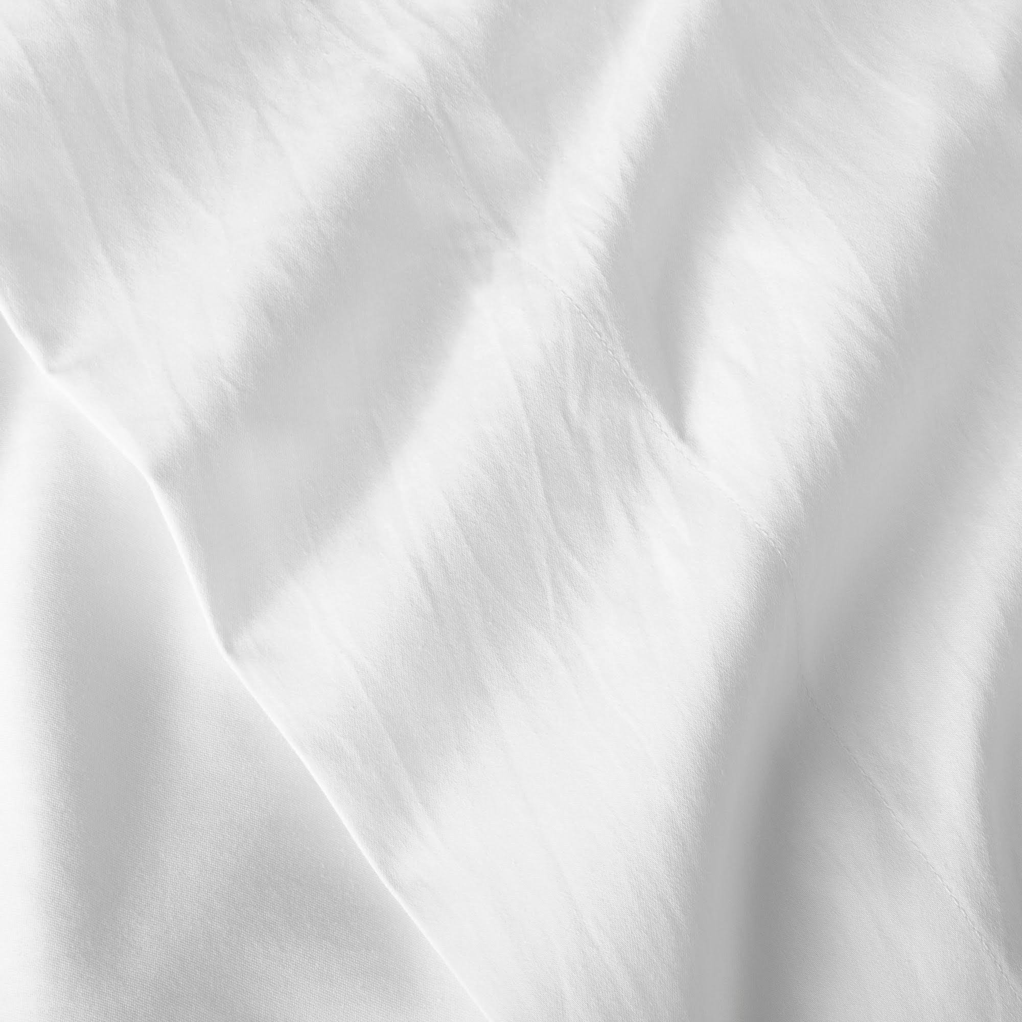 California King 500 Thread Count Washed Supima Sateen Solid Sheet Set White A43116
