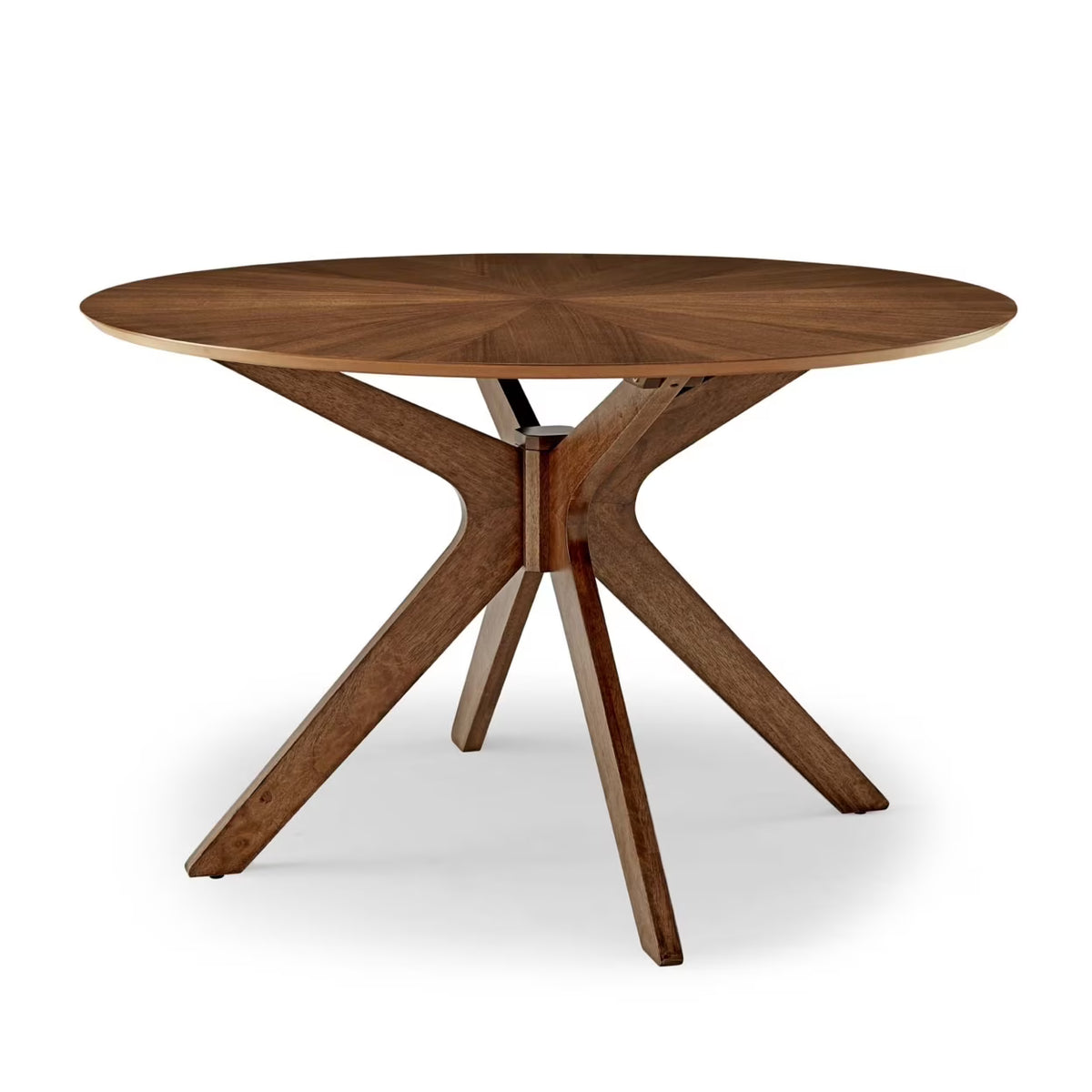 Walnut Round Wood Dining Table J16526