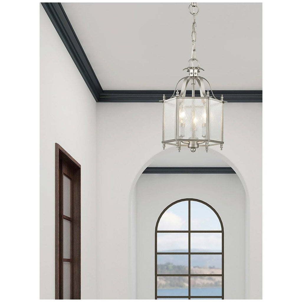 Brushed Nickel Convertible Chain Hang Ceiling Mount Light T26103